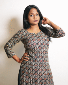 Leaf Whisper Handblock Kurti