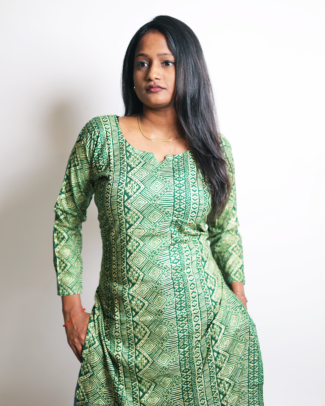 Verdant Rhythm Ethnic Kurti