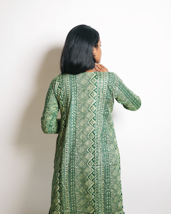 Verdant Rhythm Ethnic Kurti - Image 4